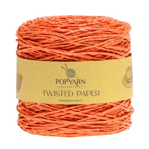 Papírová příze Twisted paper B506 - oranžová, 250g 255m