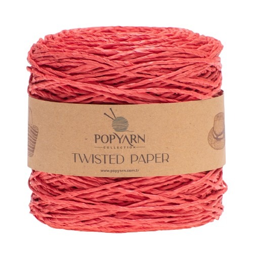 Papírová příze Twisted paper B507 - červená, 250g 255m