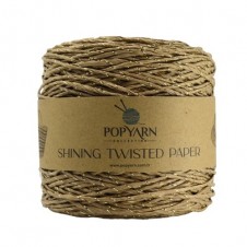 Papírová příze Shining twisted paper B512 - hnědá, 250g 255m