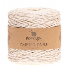 Papírová příze Twisted paper B521 - bílá, 250g 255m