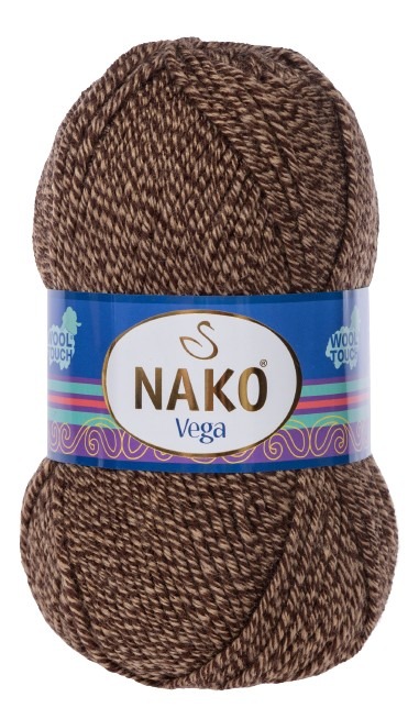 Knitting yarn Vega - 21299 brown - Příze Nako Vega - 21299