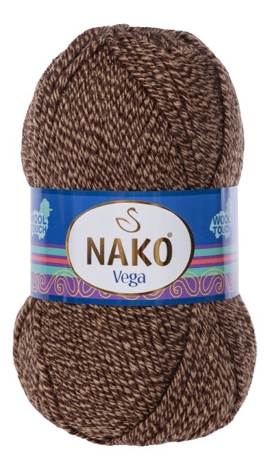 Pletací příze Vega - 21299 hnědá - Příze Nako Vega - 21299