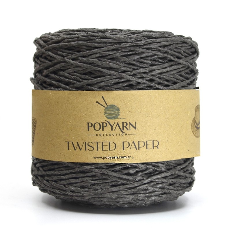Przędza papierowa Twisted paper B501 - czarny, 255m 250g - Twisted paper B501