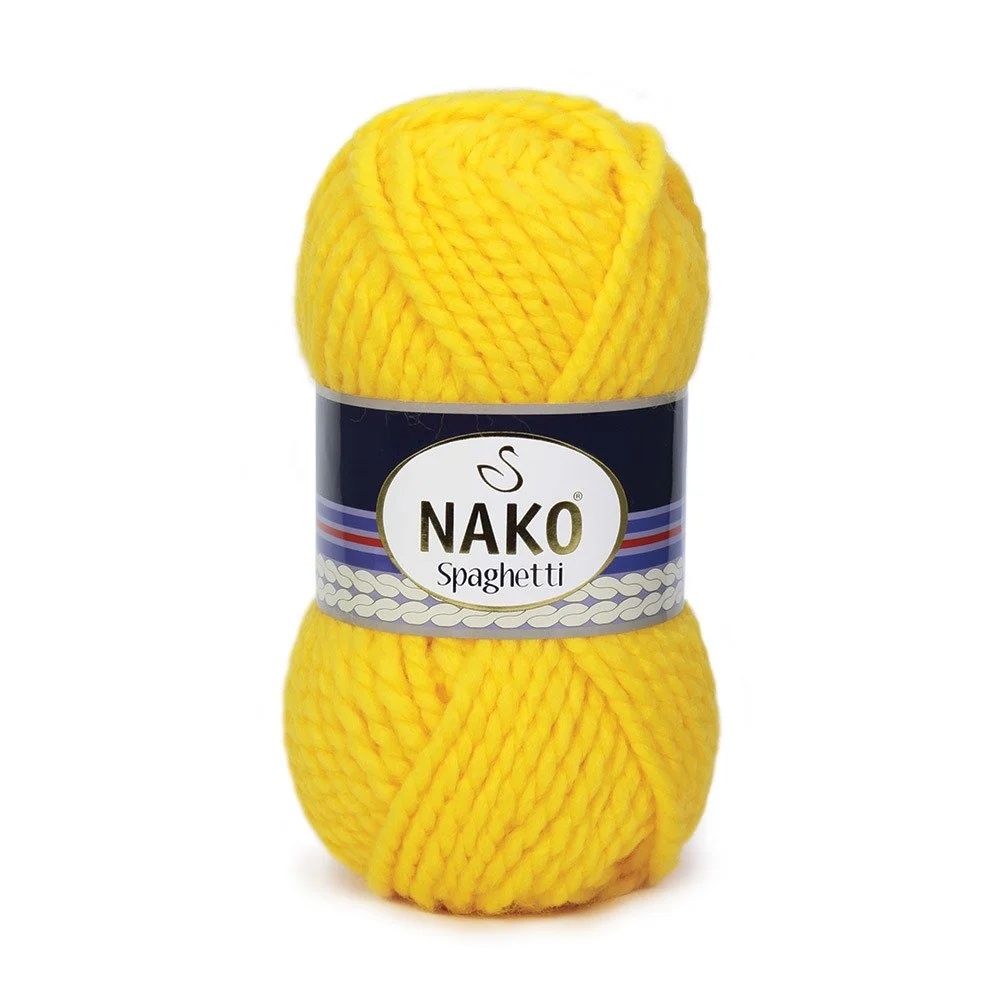 Pletací příze Nako Spaghetti 1253 - žlutá - Nako Spaghetti 1253