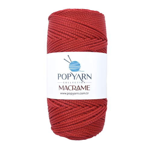 Macrame B007 - czerwony, 100g 140m