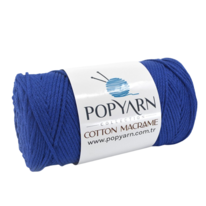 Cotton Macramé B015 - niebieski, 250g 190m 