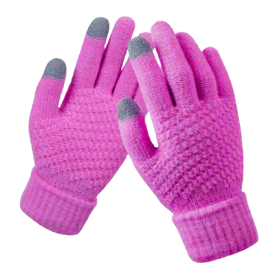 Winter gloves for mobile - creazy pink