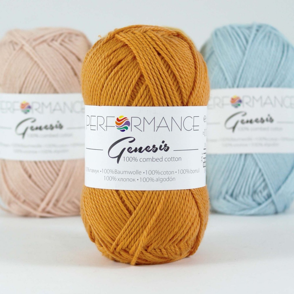 Bavlnená priadza Genesis 2058 - oranžová 50g 110m - Genesis 2058 