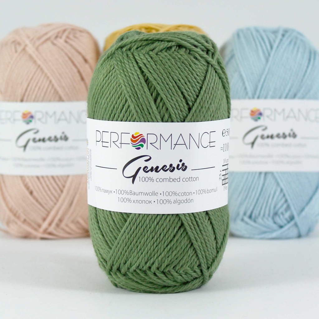 Bavlněná příze Genesis 2178 - zelená 50g 110m - Genesis 2178