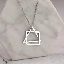 Náhrdelník Geometrie - stříbrný - náhrdelník geometrie