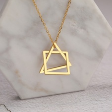 Náhrdelník Geometrie - zlatý - náhrdelník geometrie