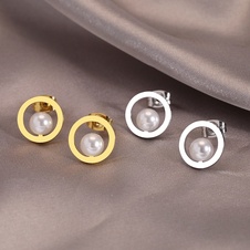 Ohrringe Perlen - Silberfarbe - Ohrringe Perlen