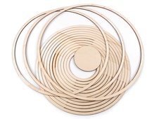 Cercle attrape rêves en bois / pour décoration ⌀20 cm