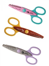 A set of children's shaped scissors with patterns of ZOO