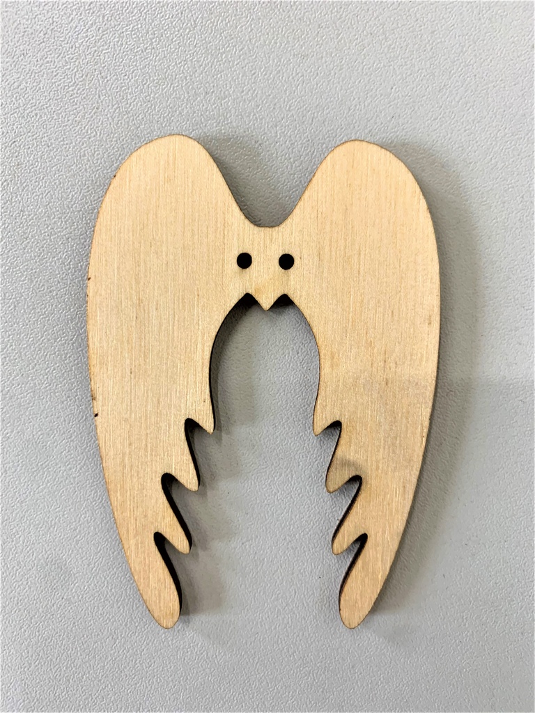 Drewniana dekoracja - skrzydła anioła 7cm x 5cm