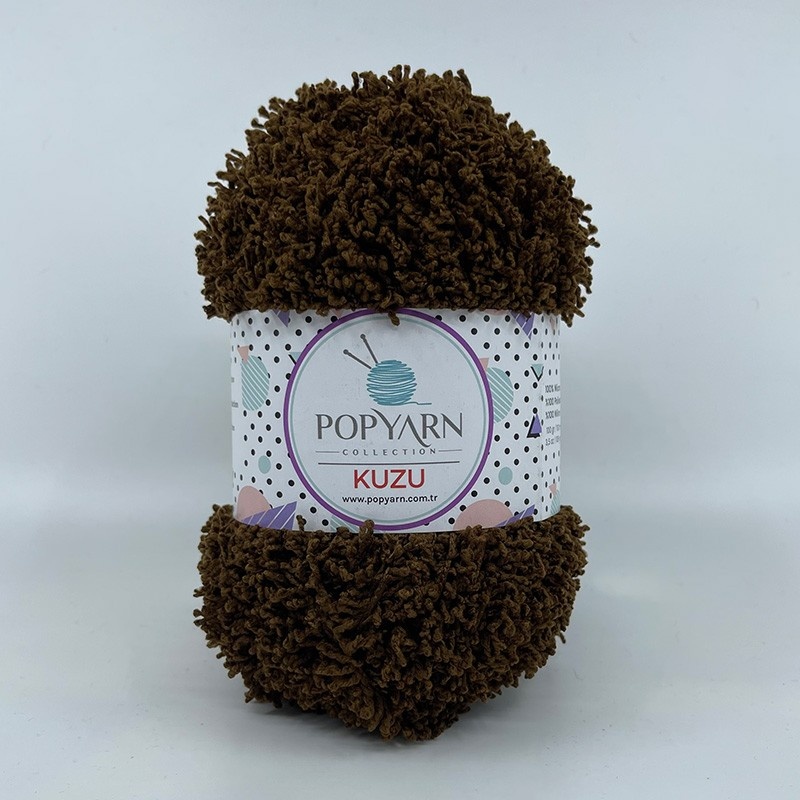 Yarn Kuzu B021 - brown, 100g 100m