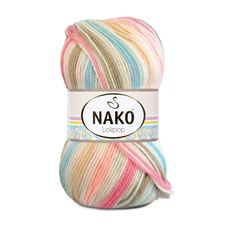 Fil à tricoter Nako Lolipop 80440 - bleu rosé