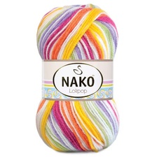 Fil à tricoter Nako Lolipop 80432 - jaune orangé