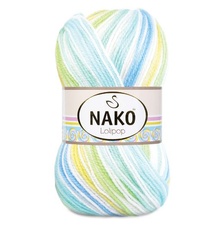 Fil à tricoter Nako Lolipop 81119 - vert bleu