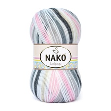 Fil à tricoter Nako Lolipop 81956 - gris rose