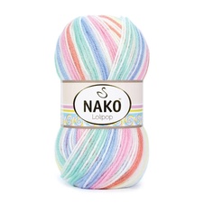 Fil à tricoter Nako Lolipop 81958 - vert-orange