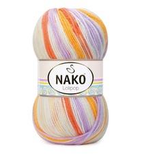 Fil à tricoter Nako Lolipop 81631 - orange-violet