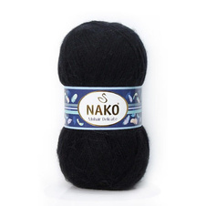 Fil à tricoter Nako Mohair Delicate 6130 - noir