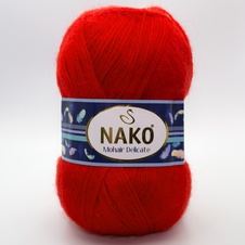 Fil à tricoter Nako Mohair Delicate 6150 - rouge