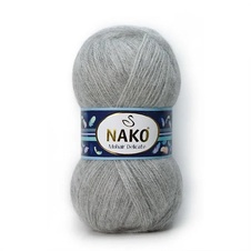 Pletací příze Nako Mohair Delicate 195 - šedá