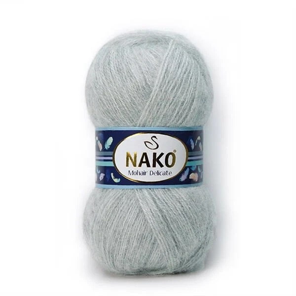 Pletací příze Nako Mohair Delicate 2549 - šedá