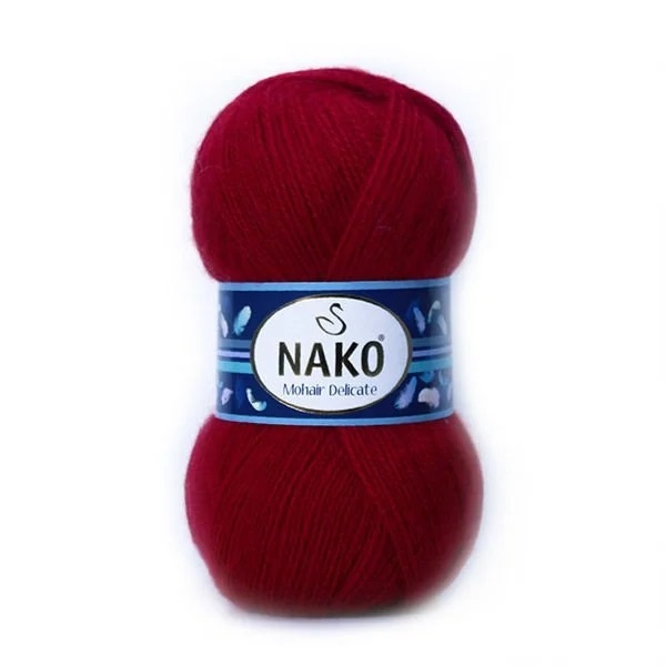 Pletací příze Nako Mohair Delicate 6109 - červená