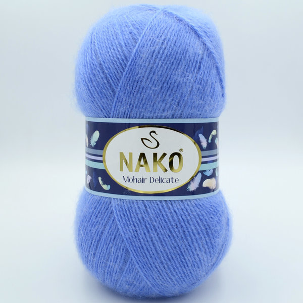 Fil à tricoter Nako Mohair Delicate 6120 - bleu