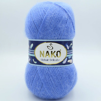 Pletací příze Nako Mohair Delicate 6120 - modrá