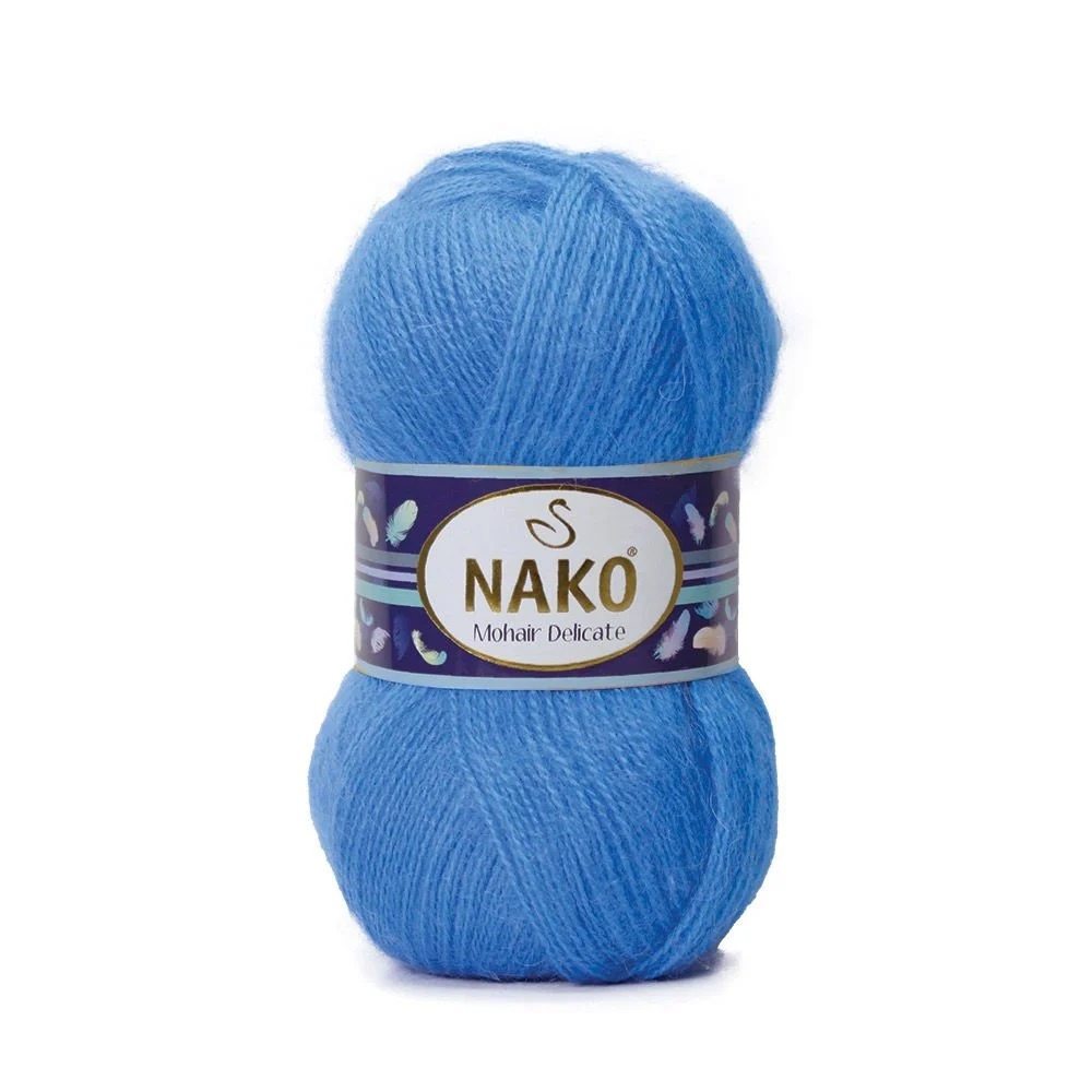 Włoczka Mohair Delicate 6121 - niebieski