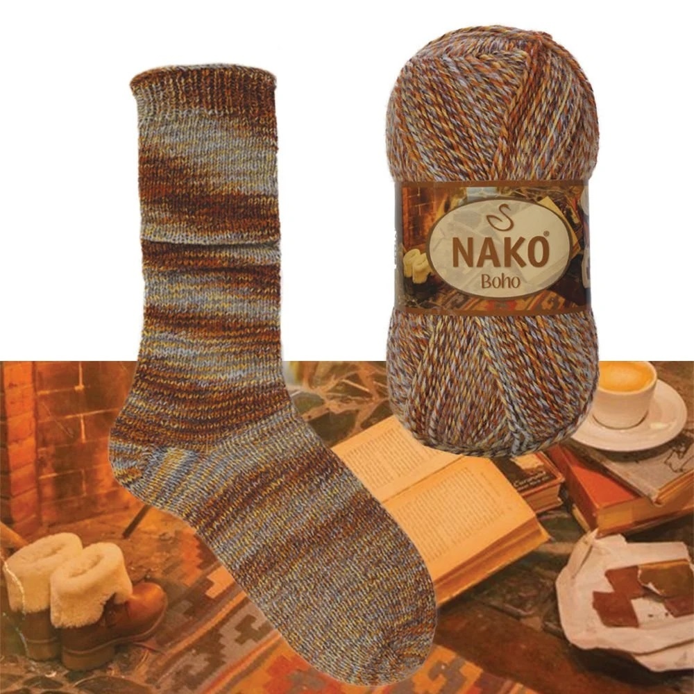 Priadza Nako Boho 87722 - hnedá