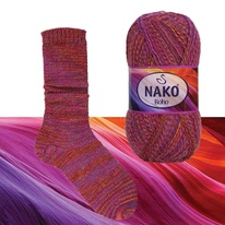 Włóczka Nako Boho 87720 - fioletowy