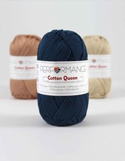 Bavlněná příze Cotton Queen 2145 - modrá 50g 125m