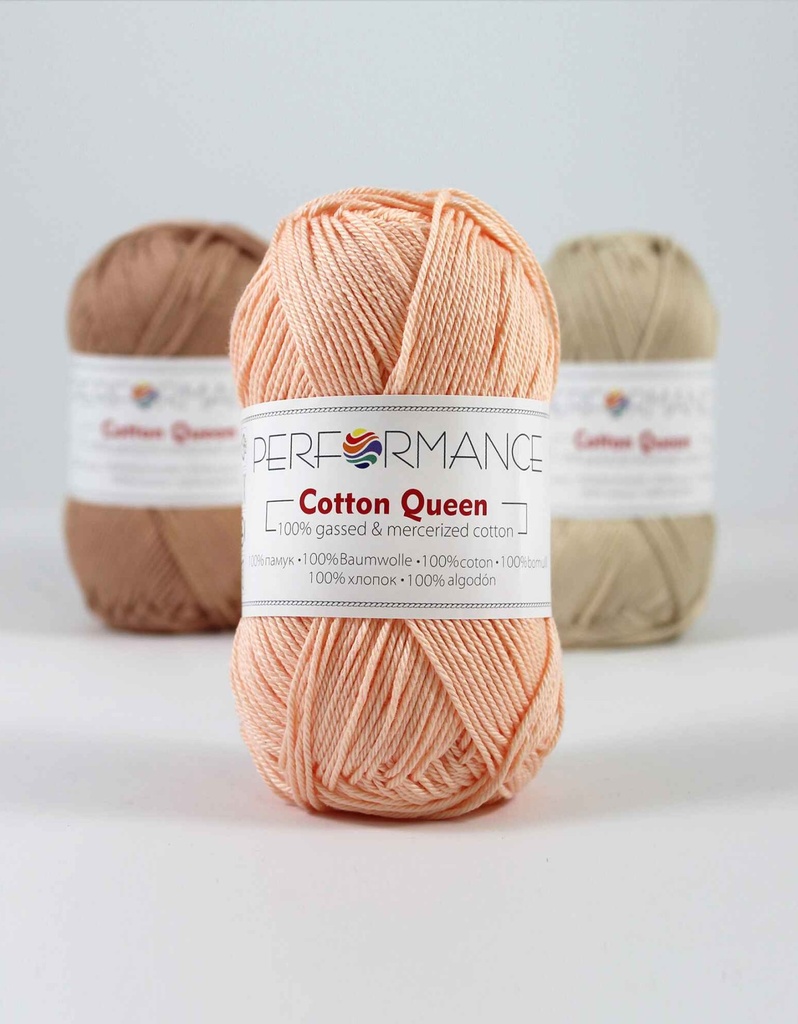 Bavlněná příze Cotton Queen 2073 - oranžová 50g 125m