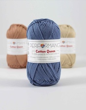 Bavlněná příze Cotton Queen 2141- modrá 50g 125m