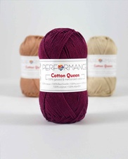 Bavlněná příze Cotton Queen 2072 - fialová 50g 125m