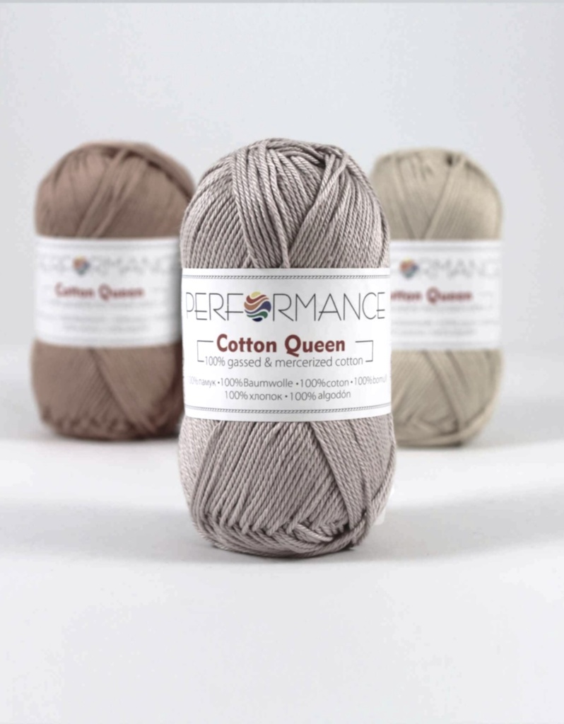 Fil au crochet Cotton Queen 2041 - gris 50g 125m