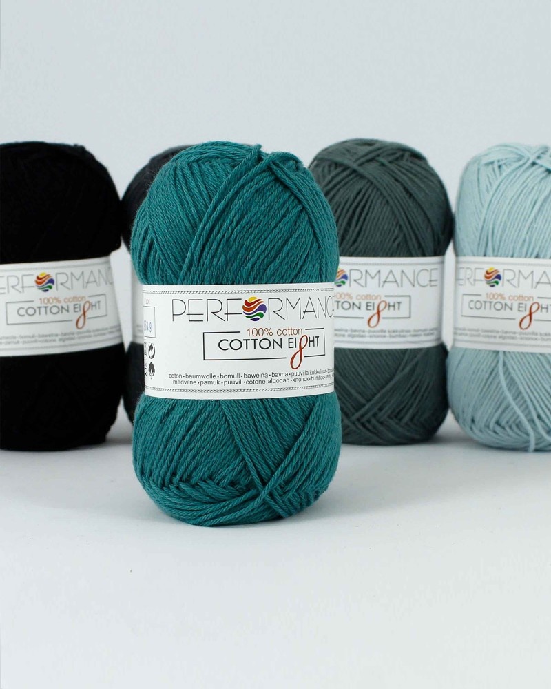 Bavlnená priadza Cotton Eight 1010 - zelená 50g 175m