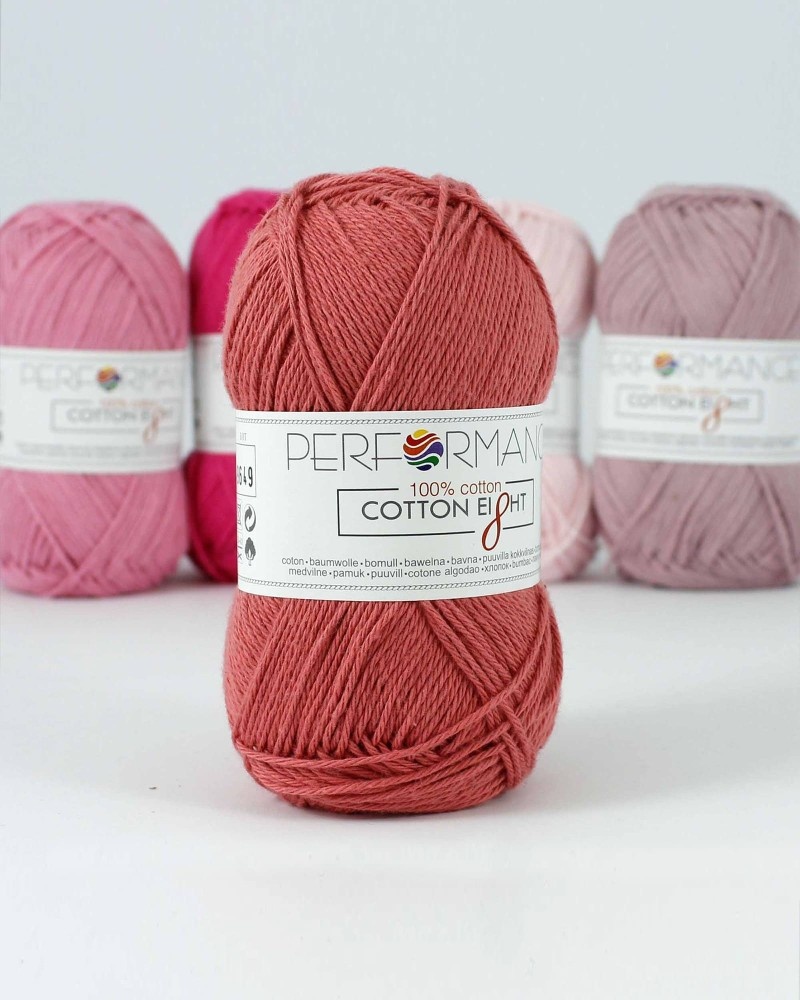 Bavlnená priadza Cotton Eight 1130 - ružová 50g 175m