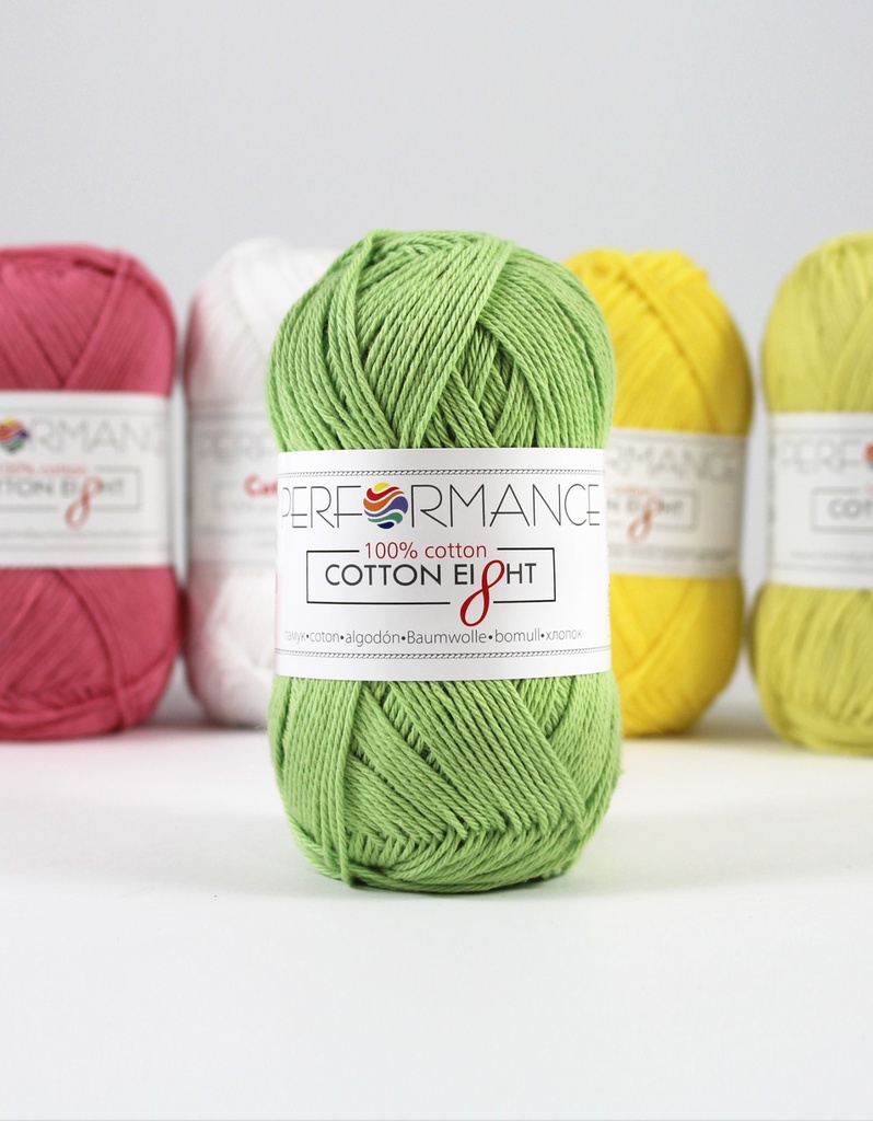 Bavlnená priadza Cotton Eight 160 - zelená 50g 175m