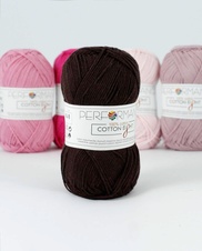 Bavlněná příze Cotton Eight 1300 - hnědá 50g 175m