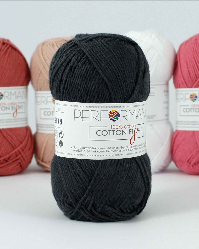 Bavlnená priadza Cotton Eight 1200 - šedá 50g 175m