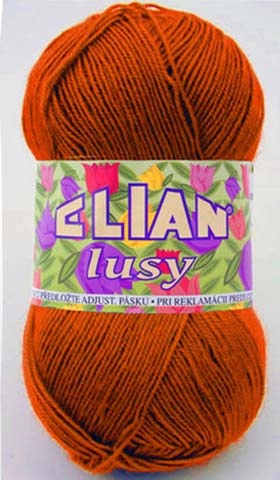 Pletacia priadza Lusy 6826 - oranžová - Priadza Lusy 6826