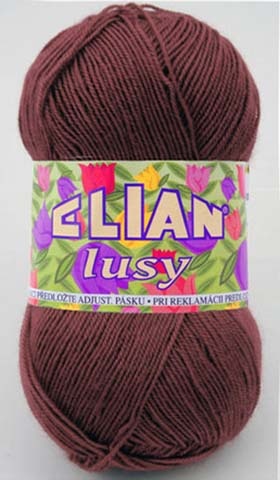 Knitting yarn Lusy  10228 - brown - Yarn Lusy 10228