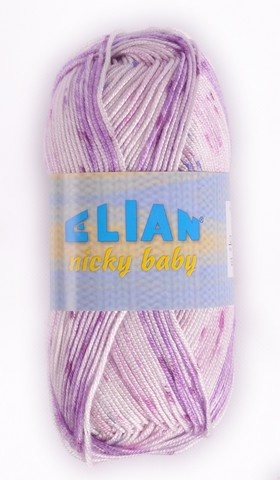 Pletací příze Elian Nicky Baby 124 - fialová - Příze Nicky Baby 124