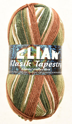 Pletací příze Elian Klasik Tapestry 81029 - zelená - Příze Klasik Tapestry 81029